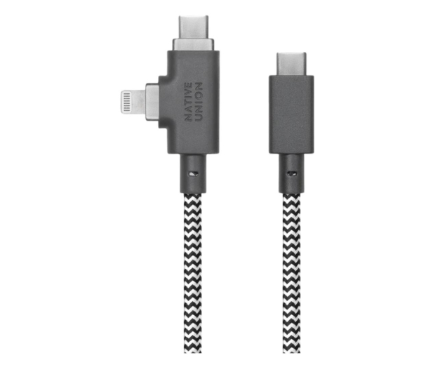 Native Union Belt Cable Duo Pro 240W USB-C – Lightning/USB-C 2,4m zebra - 1275947 - zdjęcie 2